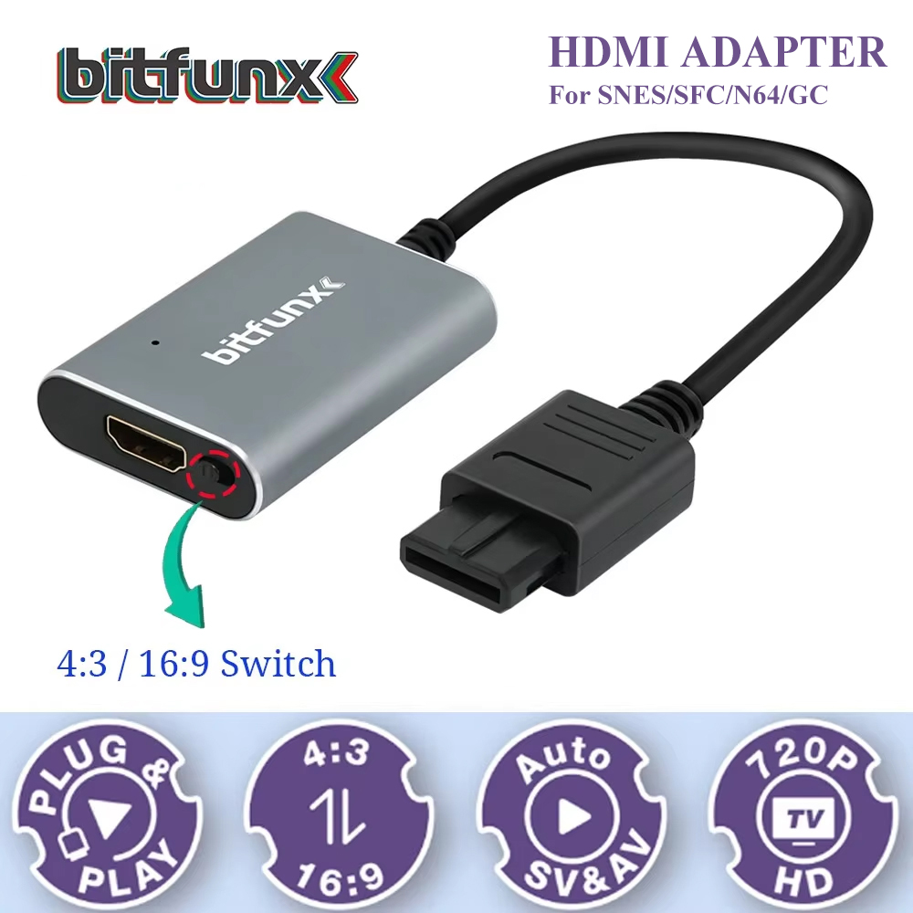 Retro Gaming Pro - Bitfunx 720P Adapter S-Video / AV