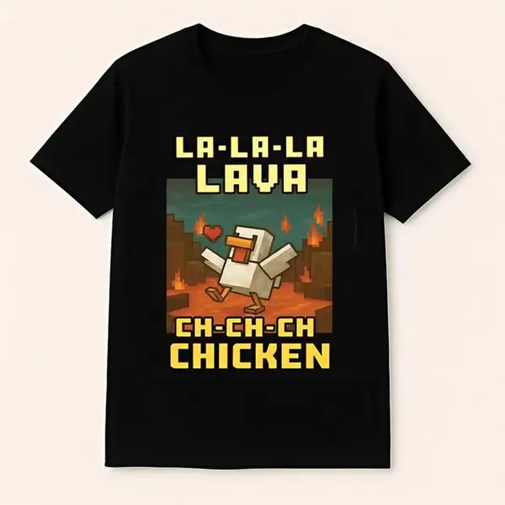 Retro Gaming Gifts For Men - [100% Bawełna] Koszulka Vintage Lava Chicken
