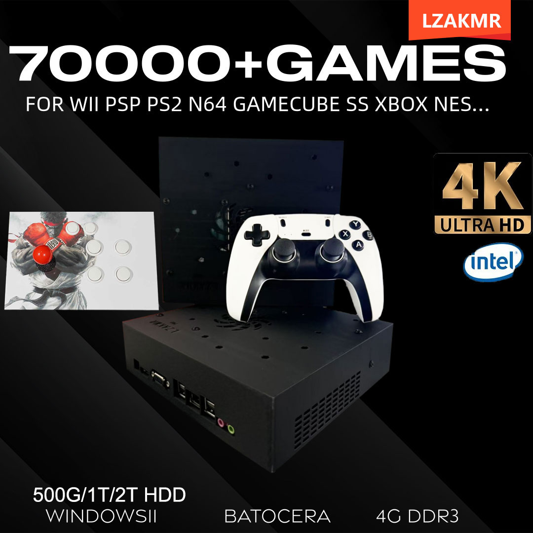 Retro Gaming Kiosk - Konsola Retro z 70000+ Grami, 2TB,