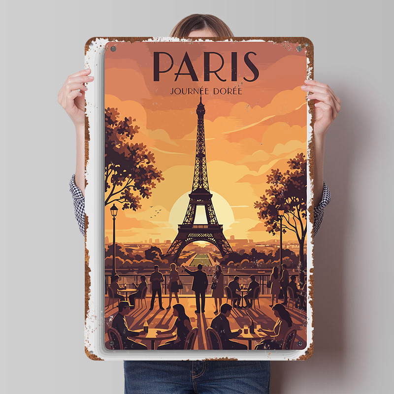 Paryż Dzień Złoty Plakat Podró – Retro Gaming Paris recenzja i cena