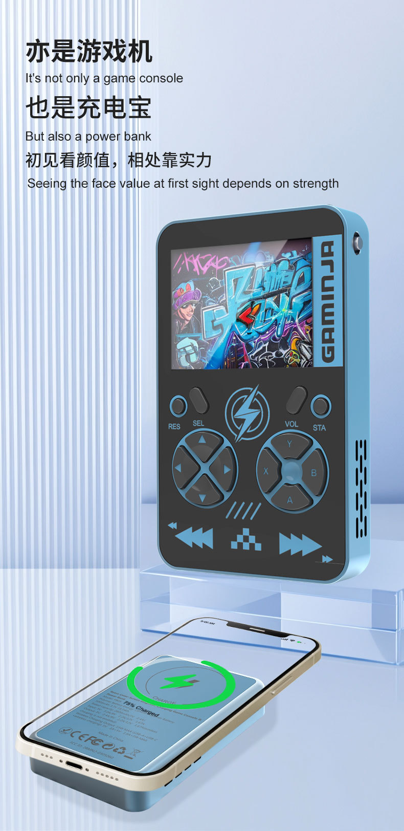Konsola do gier retro 2 w 1 z  – Retro Gaming Power Bank recenzja i cena
