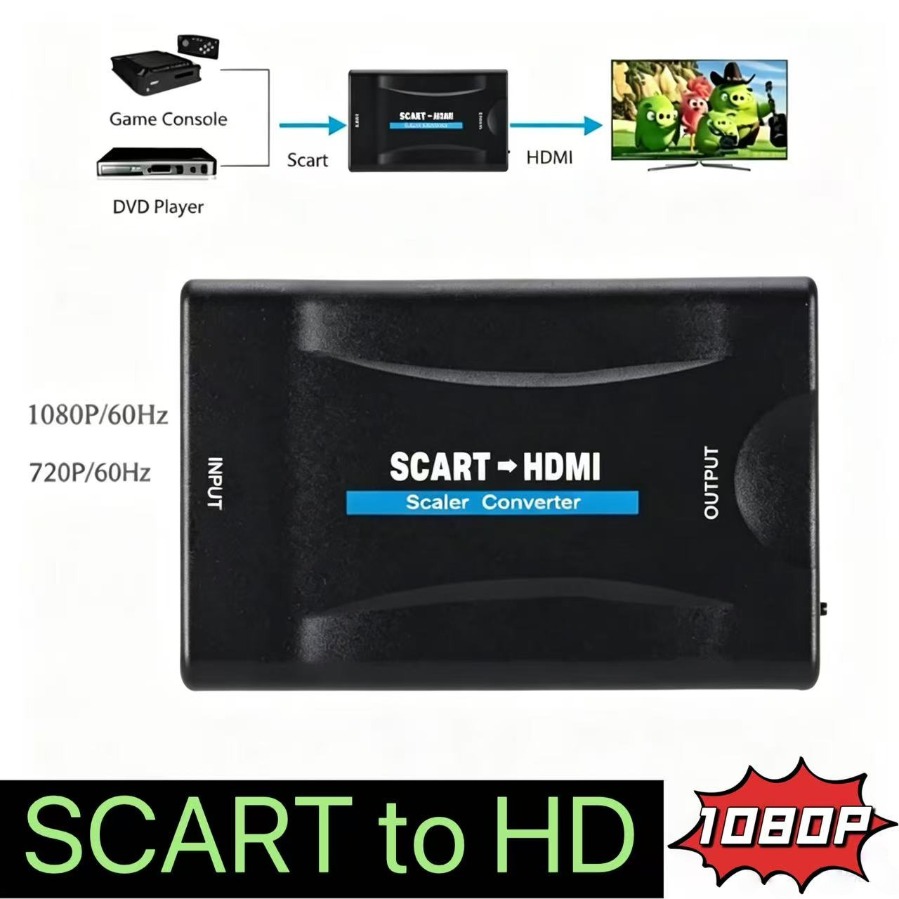 Adapter Full HD 1080P SCART na – Scart To Hdmi recenzja i cena